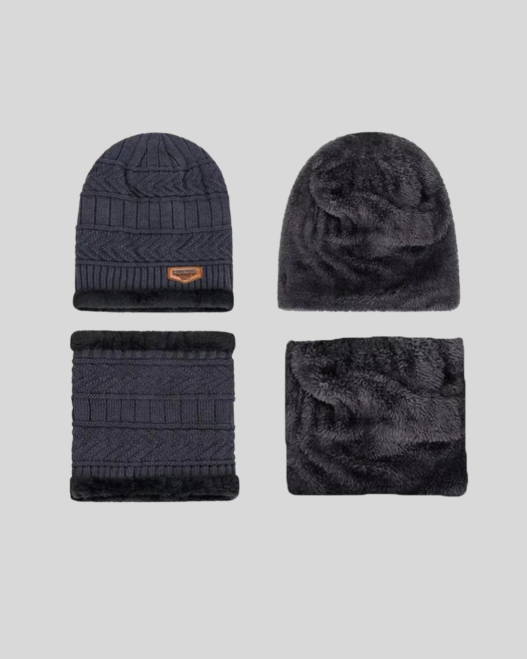 Beanie Wool Cap With Neck Warmer