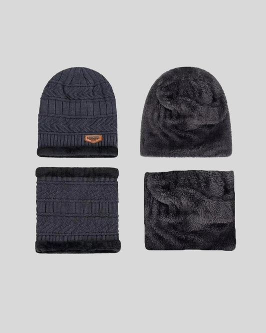 Beanie Wool Cap With Neck Warmer