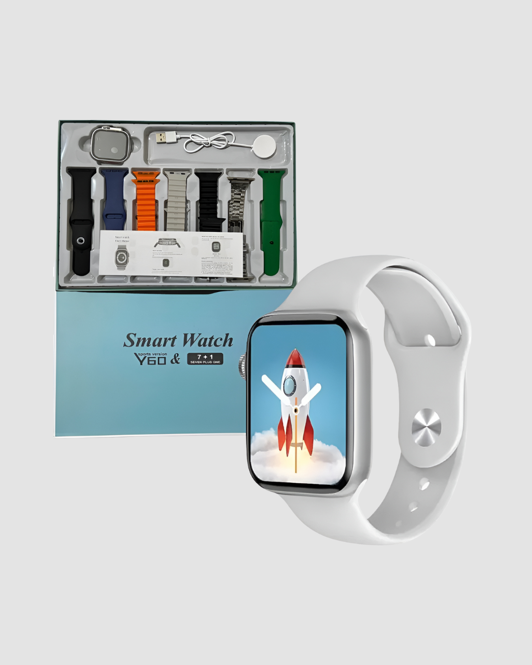 Y60 Smart Watch Ultra 7+1 Sports Edition | Full Touch Display Fitness Tracker